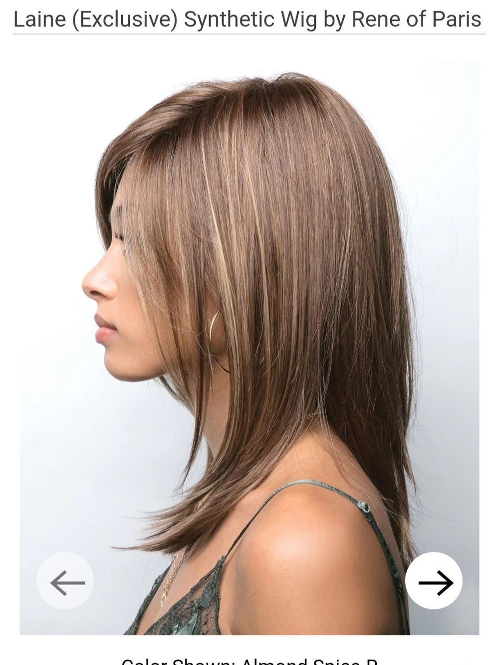 Synthetic Women's Wig in Almond Spice-R by Rene of Paris With Stand - Picture 3 of 7
